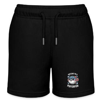 Expressions du poisson-globe : Cadeau amusant du poisson-globe - Short de jogging enfant bio Stanley/Stella - noir - Devant