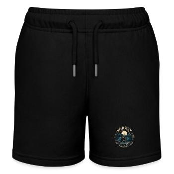 Norway Fishing Tour - Kids Organic Sweat Shorts by Stanley/Stella - black - Front