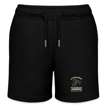 Dad Legendary Retro Mountain Bike Cyclist - Kids Organic Sweat Shorts by Stanley/Stella - black - Front