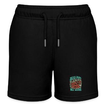 Beau-Papa Humour Cadeau Fête Des Pères Retro - Short de jogging enfant bio Stanley/Stella - noir - Devant