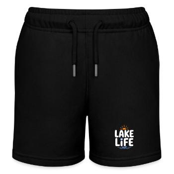Lake Life Sonnenaufgangsabzeichen - Kinder Organic Joggingshorts Mini Bolter von Stanley/Stella - Schwarz - Vorne