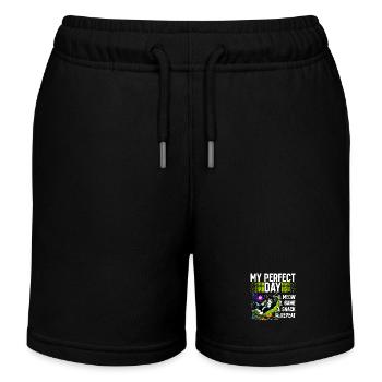 Gamer Gaming Cat Video Game - Kinder Organic Joggingshorts Mini Bolter von Stanley/Stella - Schwarz - Vorne