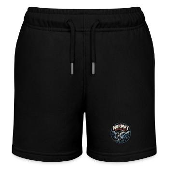 Norwegen Angeln - Kinder Organic Joggingshorts Mini Bolter von Stanley/Stella - Schwarz - Vorne
