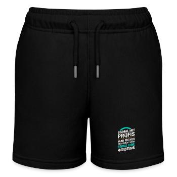 Einmal ohne Idioten Handwerker Sarkasmus - Kinder Organic Joggingshorts Mini Bolter von Stanley/Stella - Schwarz - Vorne