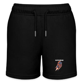 Kaffeeschub Rocket Coffee Bean Funny - Kids Organic Sweat Shorts by Stanley/Stella - black - Front