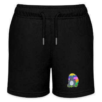 Mole Easter Easter Egg - Kids Organic Sweat Shorts by Stanley/Stella - black - Front