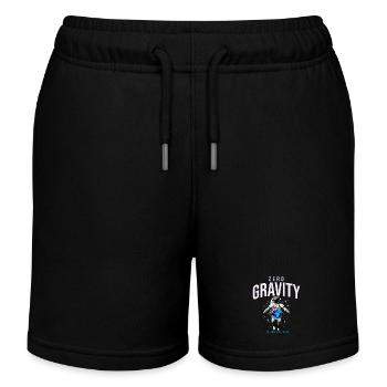 Zero Gravity Astronaut Earth Space - Kids Organic Sweat Shorts by Stanley/Stella - black - Front