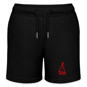 Segelboot Segel Segelschiff Herren Jungen Segeln - Kinder Organic Joggingshorts Mini Bolter von Stanley/Stella - Schwarz - Vorne