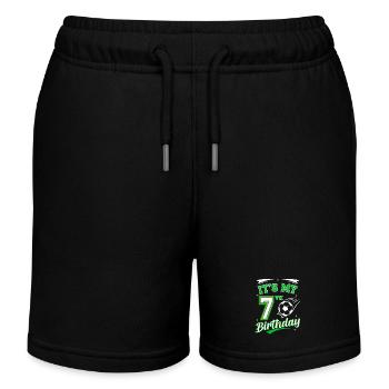 Es ist mein 7. Geburtstag Fußball Jungs 7 Jahre Geburtstag 7 - Kinder Organic Joggingshorts Mini Bolter von Stanley/Stella - Schwarz - Vorne