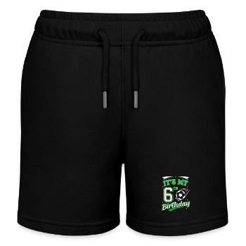 Es ist mein 6. Geburtstag Fußball-Jungs 6 Jahre Geburtstag 6 - Kinder Organic Joggingshorts Mini Bolter von Stanley/Stella - Schwarz - Vorne