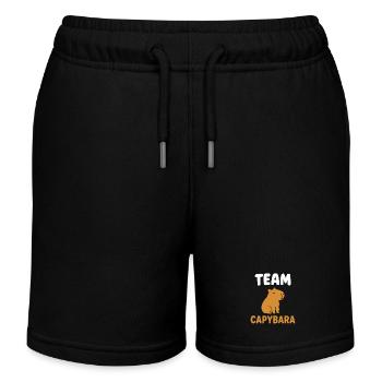 Capybara-Team - Kinder Organic Joggingshorts Mini Bolter von Stanley/Stella - Schwarz - Vorne