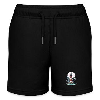 lighthouse - Kids Organic Sweat Shorts by Stanley/Stella - black - Front