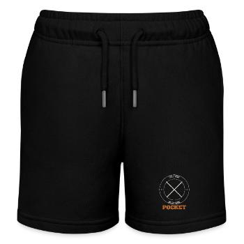 Call Your Pocket Badge - Kids Organic Sweat Shorts by Stanley/Stella - black - Front