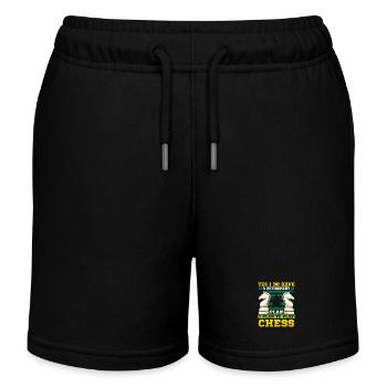Chess Chess Player Chessboard - Kids Organic Sweat Shorts by Stanley/Stella - black - Front