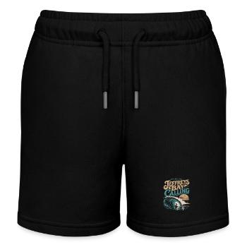 Jeffreys Bay Surfing - Kids Organic Sweat Shorts by Stanley/Stella - black - Front