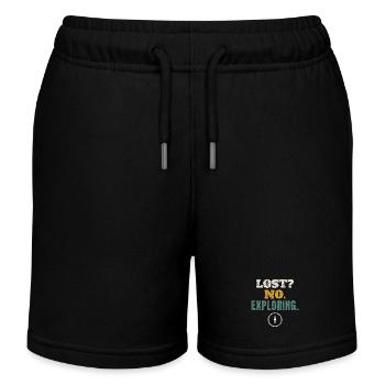 Lost No Exploring Hiking - Kids Organic Sweat Shorts by Stanley/Stella - black - Front