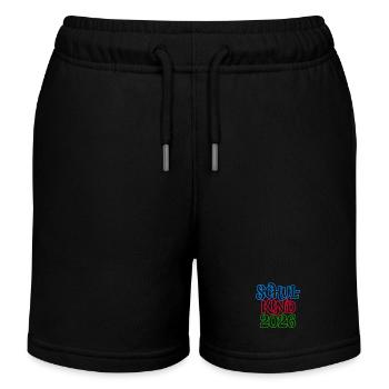 Schoolchild 2026 | Neon Optics | School enrollment - Kids Organic Sweat Shorts by Stanley/Stella - black - Front