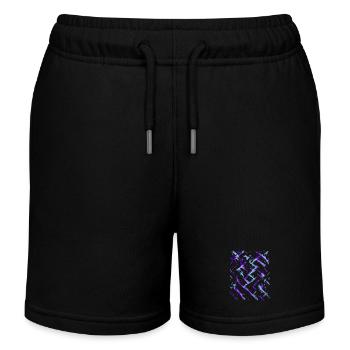 Neon Cyber Anti Gesichtserkennung Muster  - Kinder Organic Joggingshorts Mini Bolter von Stanley/Stella - Schwarz - Vorne