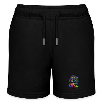 Happy Dot Day Monster Truck - Kinder Organic Joggingshorts Mini Bolter von Stanley/Stella - Schwarz - Vorne