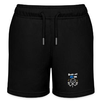 Brain Off KI An - Kinder Organic Joggingshorts Mini Bolter von Stanley/Stella - Schwarz - Vorne