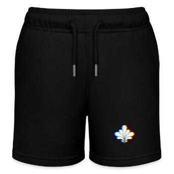 EDM - Blume - Glitch Rave Style - Kinder Organic Joggingshorts Mini Bolter von Stanley/Stella - Schwarz - Vorne