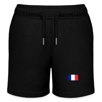 france frankreich französische flagge - Kinder Organic Joggingshorts Mini Bolter von Stanley/Stella - Schwarz - Vorne