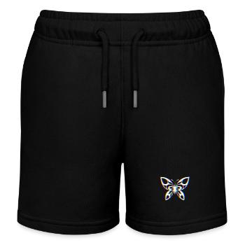EDM Trikolor - Schmetterling - Glitch - Rave style - Kinder Organic Joggingshorts Mini Bolter von Stanley/Stella - Schwarz - Vorne