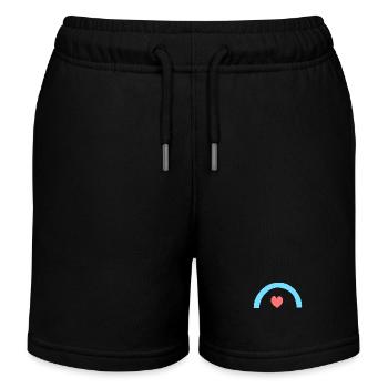 Coeur Arc Forme Symbole Formes Rouge Bleu - Short de jogging enfant bio Stanley/Stella - noir - Devant