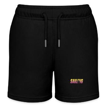 Sailing Segeln Segelboot Skipper - Kinder Organic Joggingshorts Mini Bolter von Stanley/Stella - Schwarz - Vorne