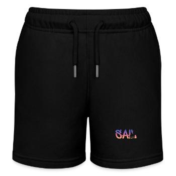 segeln - Kinder Organic Joggingshorts Mini Bolter von Stanley/Stella - Schwarz - Vorne