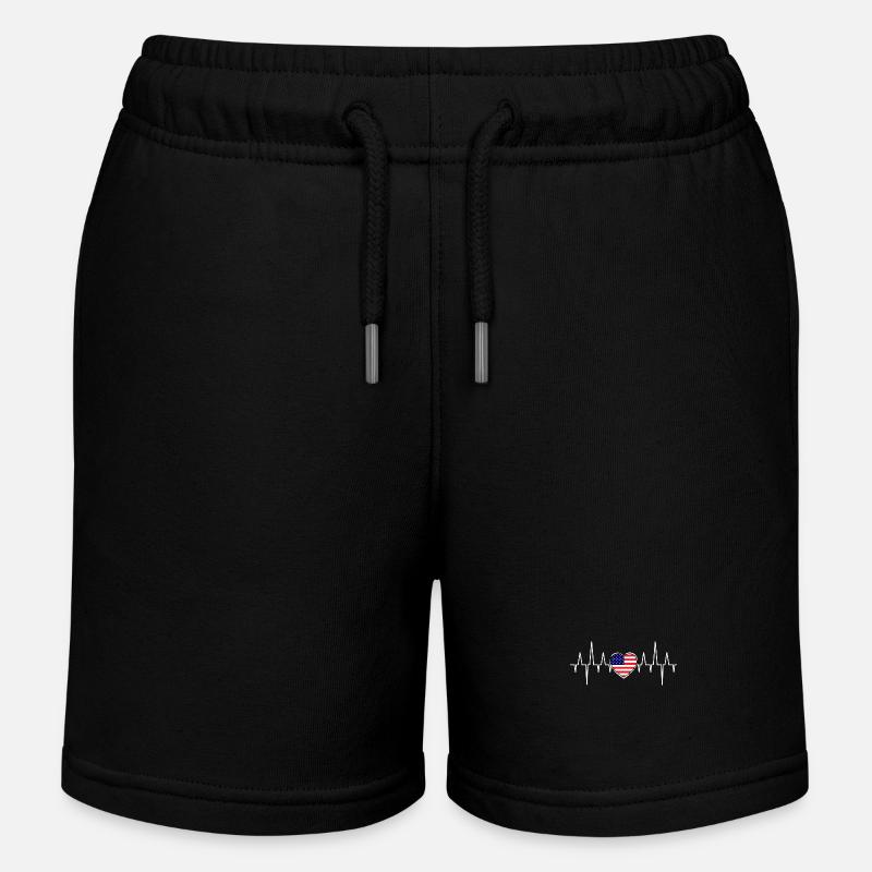 La fréquence américaine - Short de jogging enfant bio Stanley/Stella - noir