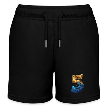 NO. 5 NUMBER 5 COOL 5TH BIRTHDAY - Kids Organic Sweat Shorts by Stanley/Stella - black - Front