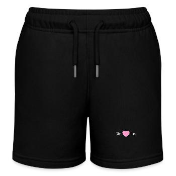 Saint-Valentin, Saint-Valentin, Saint-Valentin - Short de jogging enfant bio Stanley/Stella - noir - Devant