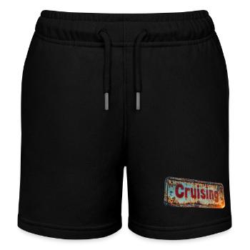 Enseigne de croisière au look vintage rouillé - Short de jogging enfant bio Stanley/Stella - noir - Devant