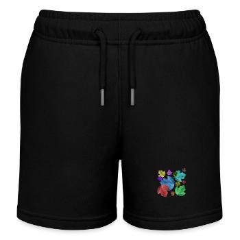 Blätter, bunt, Laub, Herbst, Baum, Blatt, Bäume - Kinder Organic Joggingshorts Mini Bolter von Stanley/Stella - Schwarz - Vorne