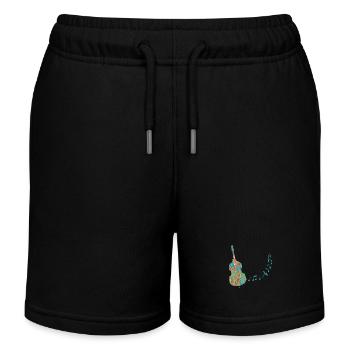 kontrabass e 4 - Kinder Organic Joggingshorts Mini Bolter von Stanley/Stella - Schwarz - Vorne