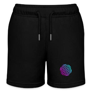 Blume des Lebens - Kinder Organic Joggingshorts Mini Bolter von Stanley/Stella - Schwarz - Vorne