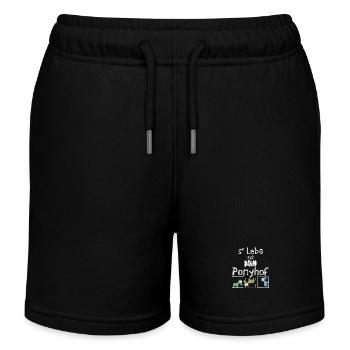 schwäbisch dialekt - s leba isch koin Ponyhof - Kinder Organic Joggingshorts Mini Bolter von Stanley/Stella - Schwarz - Vorne
