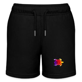 Farbige Schildkröte - Kinder Organic Joggingshorts Mini Bolter von Stanley/Stella - Schwarz - Vorne