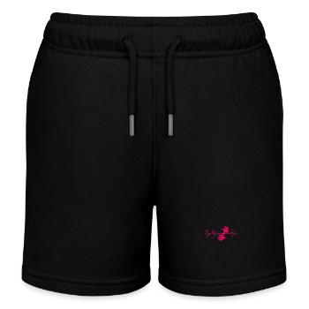 Hantel Herzschlag EKG - Kinder Organic Joggingshorts Mini Bolter von Stanley/Stella - Schwarz - Vorne