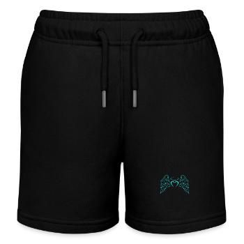 Nouveau vecteur d'ailes d'ange de coeur - Short de jogging enfant bio Stanley/Stella - noir - Devant