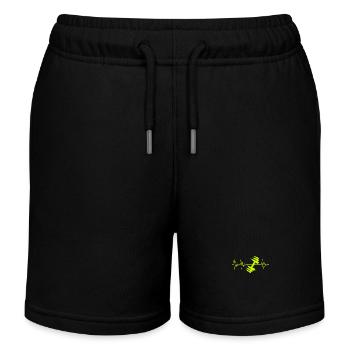 Dumbbell in yellow heartbeat - Kids Organic Sweat Shorts by Stanley/Stella - black - Front