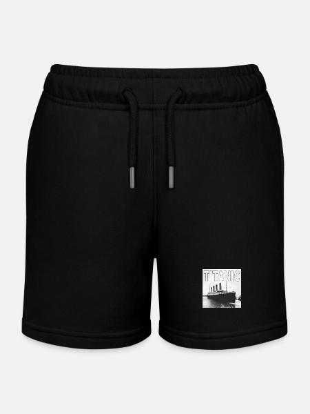 TITANIC sw Poster q - Kids Organic Sweat Shorts by Stanley/Stella - black