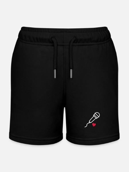 Singen - Kinder Organic Joggingshorts Mini Bolter von Stanley/Stella - Schwarz