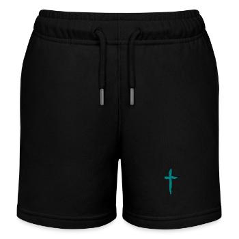 Croix christianisme religion symbole - Short de jogging enfant bio Stanley/Stella - noir - Devant