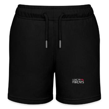 J’aime mes parents - Short de jogging enfant bio Stanley/Stella - noir - Devant
