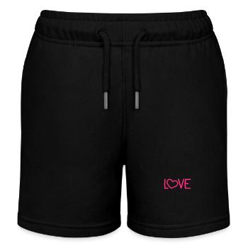 Liebe Herz Romantisch - Kinder Organic Joggingshorts Mini Bolter von Stanley/Stella - Schwarz - Vorne