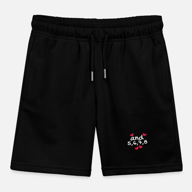 Dance dance dance class rhythm heart Kids Organic Sweat Shorts by Stanley/Stella