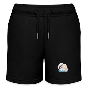 Dalmatien avec bébé - Short de jogging enfant bio Stanley/Stella - noir - Devant