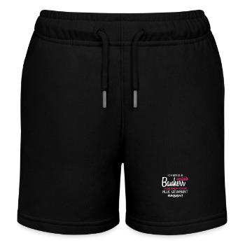 Bauherr Bauherren Baubeginn Hausbau Geschenk - Kinder Organic Joggingshorts Mini Bolter von Stanley/Stella - Schwarz - Vorne